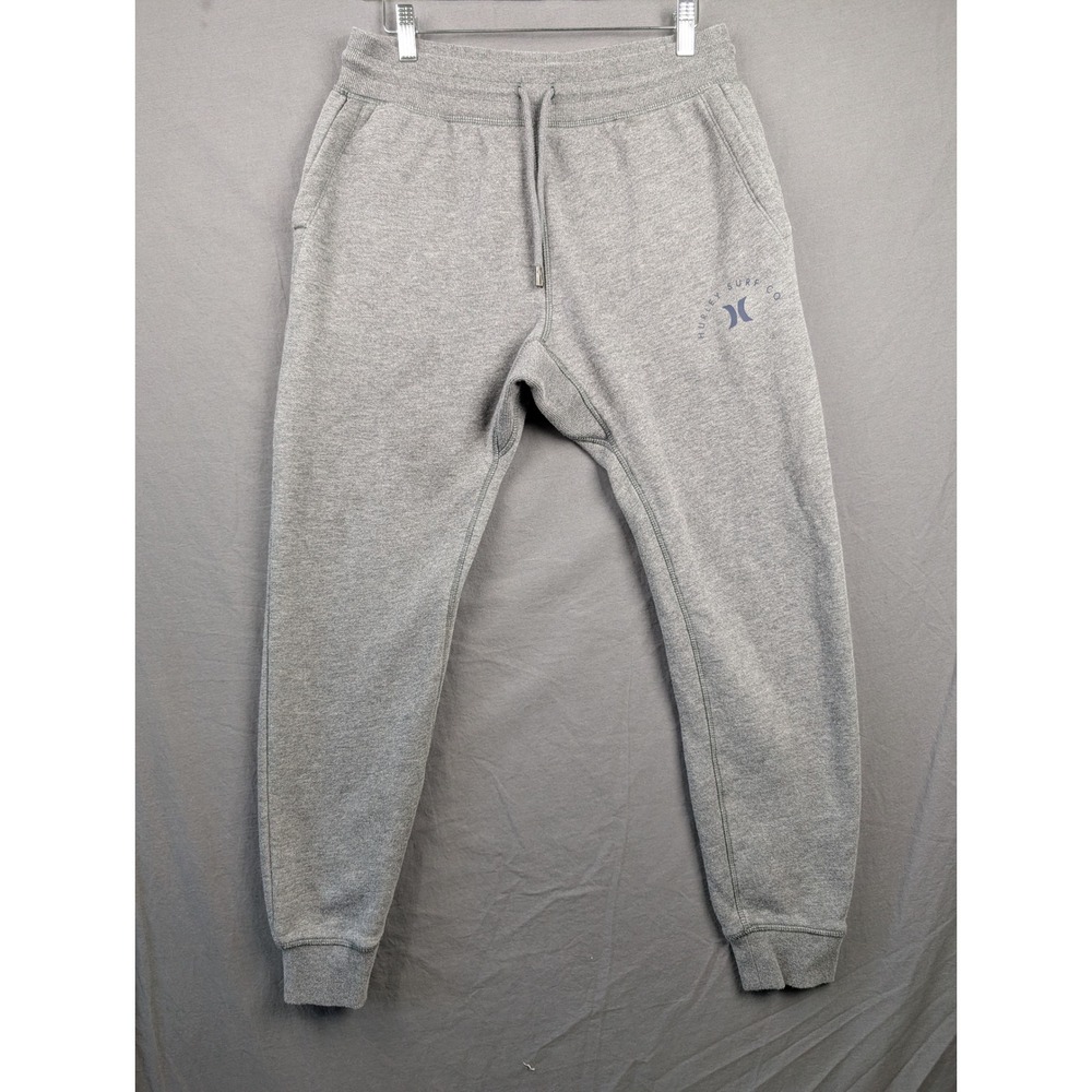 Hurley Mens Surf Co Heather Gray Fleece Jogger Sweatpants‎ Size Medium